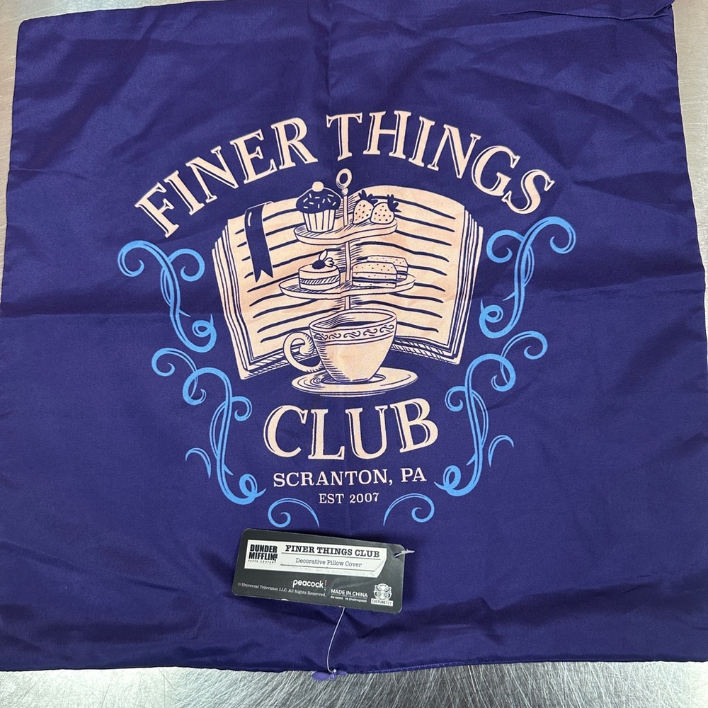 NWT The Office Finer Things Club Decorative Pillow Case Culturefly Box Exclusive